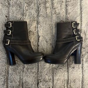 Brown Leather Booties